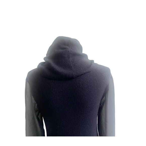 All Saints Milo Funnel Sweater Dress Black Size 6 Wool Cashmere Blend Minimalist - Picture 8 of 14